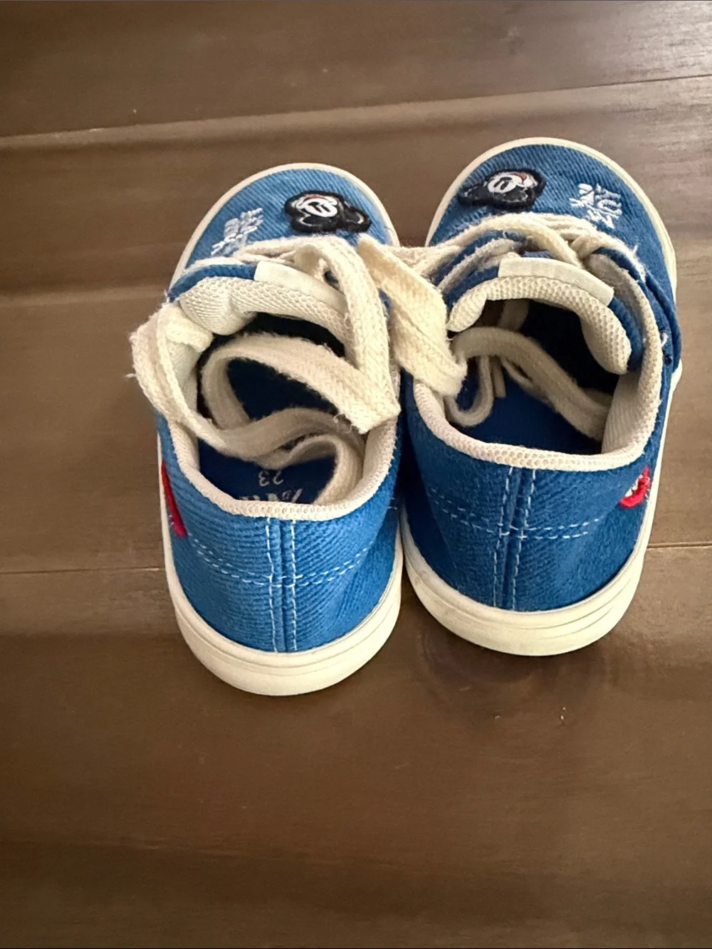 Zara Disney Blue Kids Canvas Sneakers